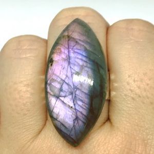 AAA Labradorite purple flash ring